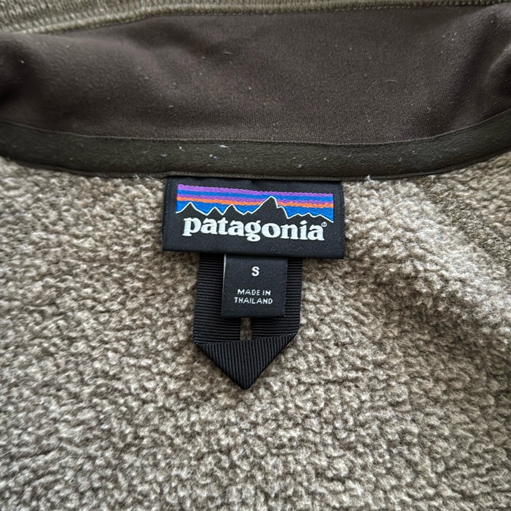 Patagonia Men's Brown Quarter Zip Sweater - Picture 2 of 2